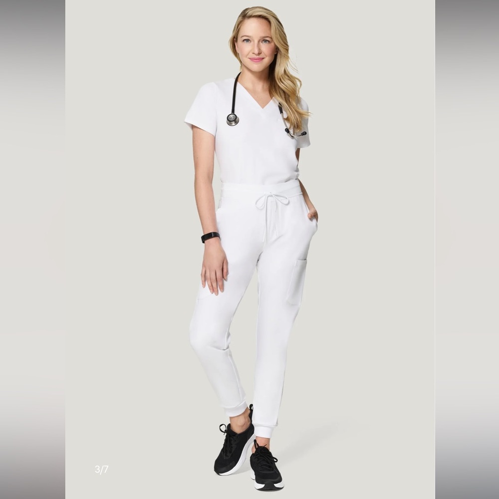 Mandala white jogger pants